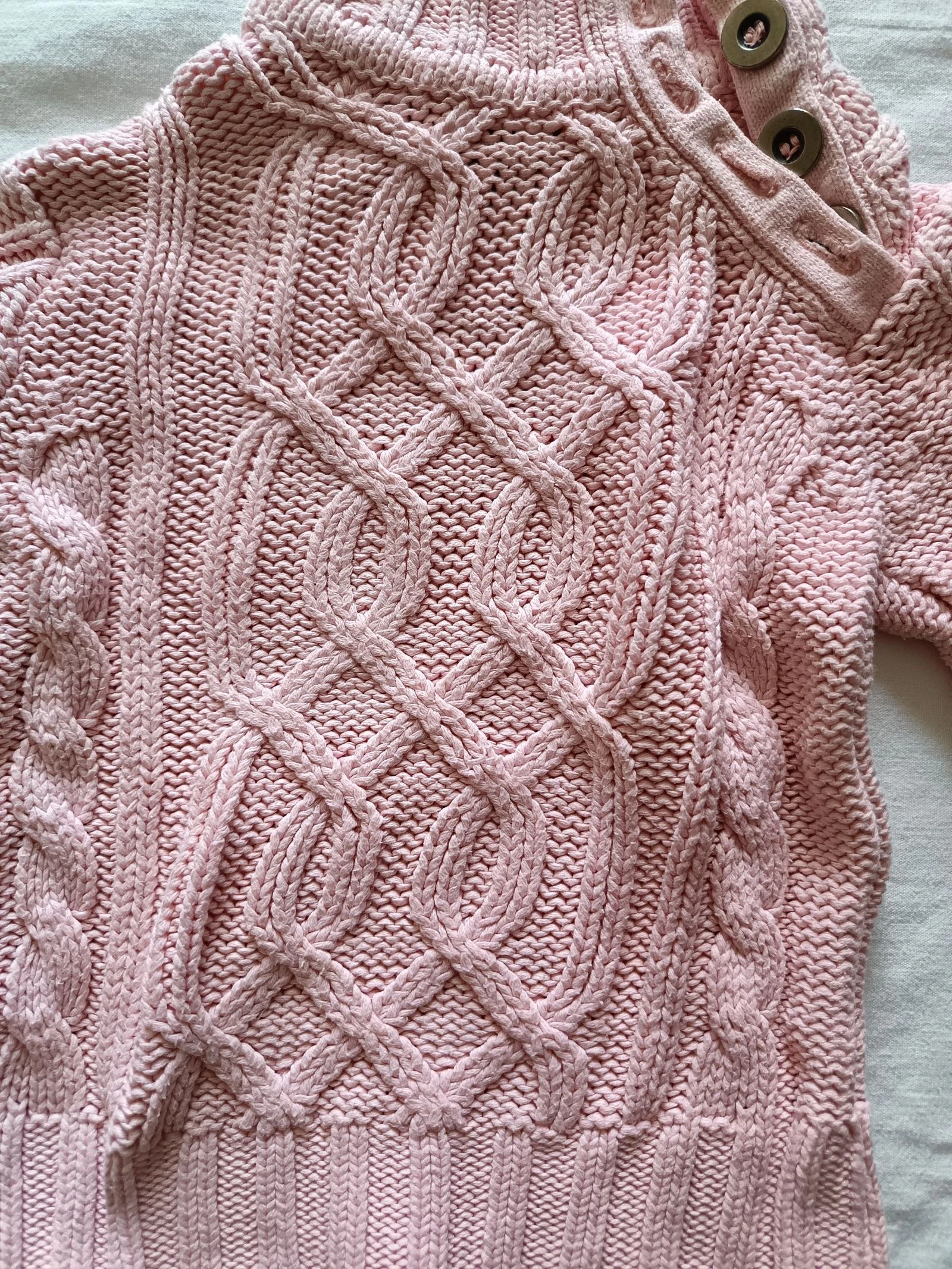 Suéter de malha rosa H&M LOGG com botões – photo 5